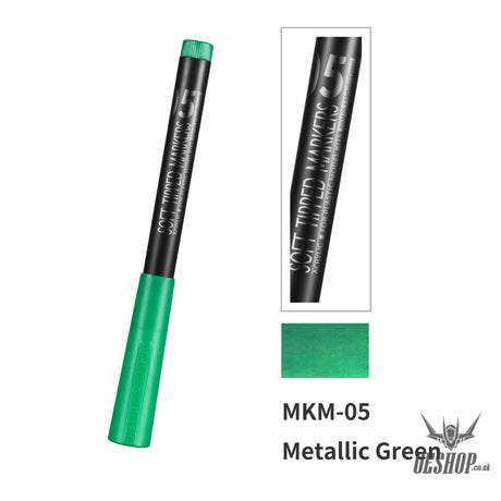 Dspiae Mk Mkm Eco Friendly Acrylic Soft Tipped Markers Mkm-05 Metallic Green