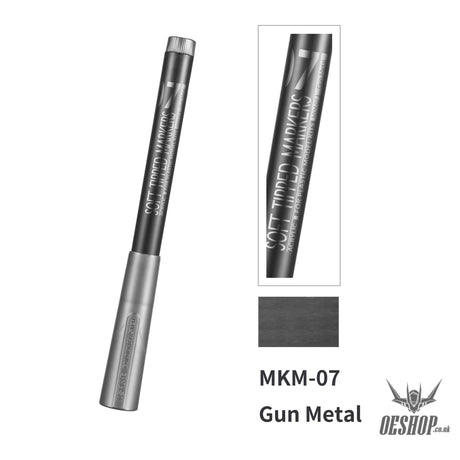 Dspiae Mk Mkm Eco Friendly Acrylic Soft Tipped Markers Mkm-07 Gun Metal