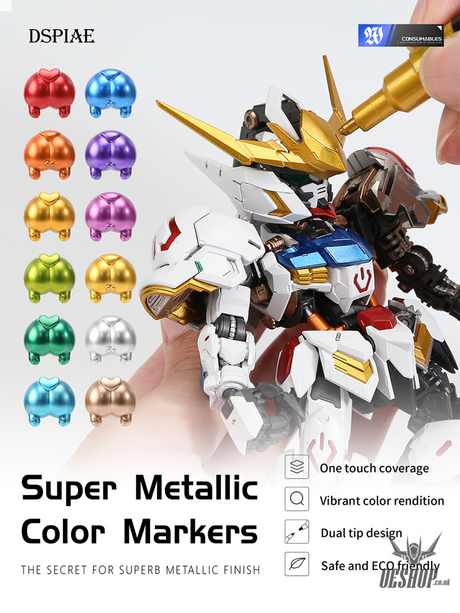Dspiae Mka Super Metallic Color Markers Environment-Friendly