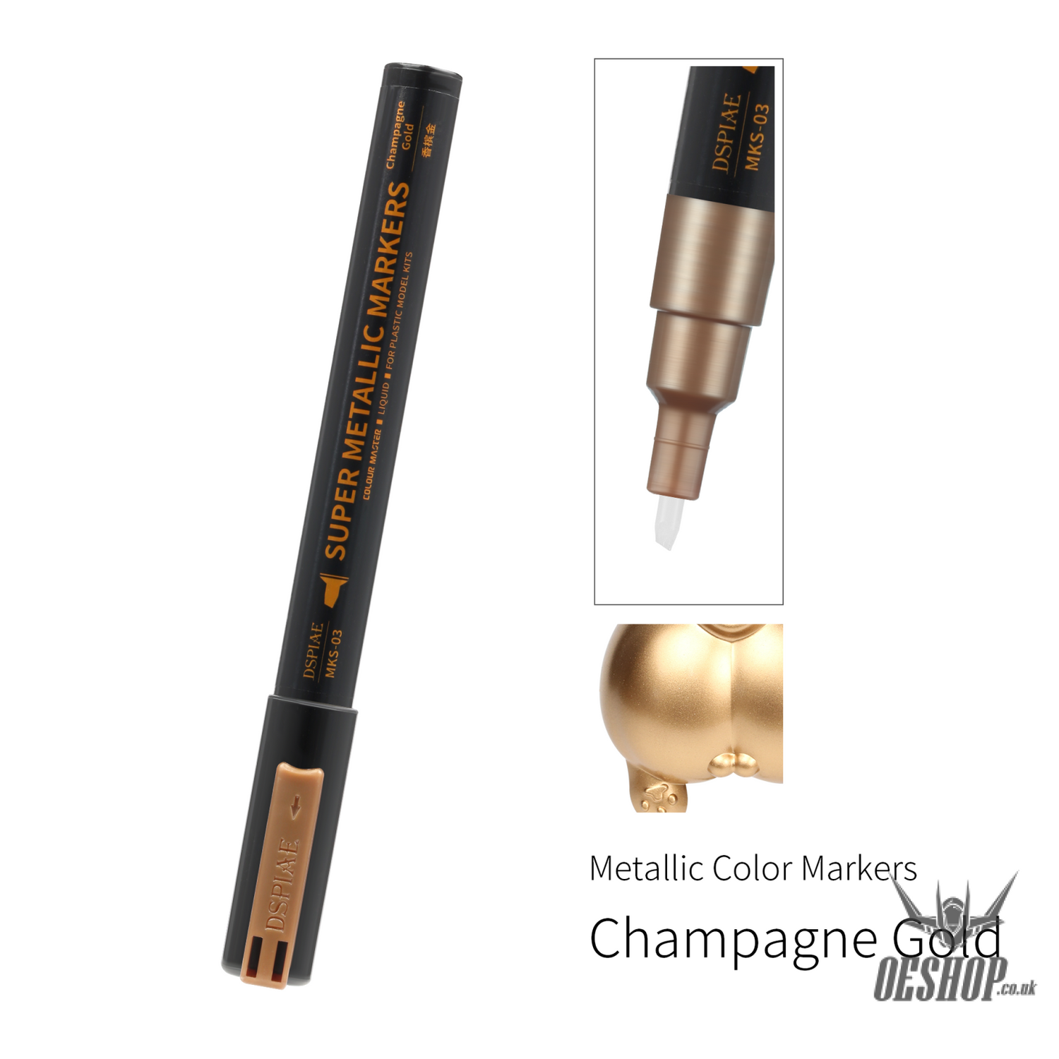 Dspiae Mks Super Metallic Color Marker Environment-Friendly Mks-03 Champagne Gold Markers