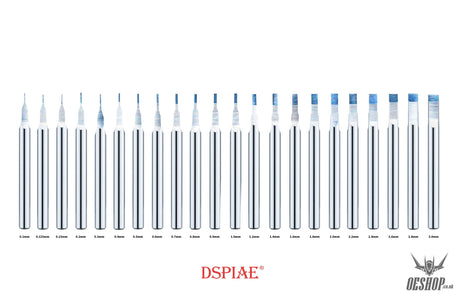 Dspiae Pb 0.1Mm~3.0Mm Tungsten Steel Push Broach (Chisel) Shank Dia: 3.175Mm