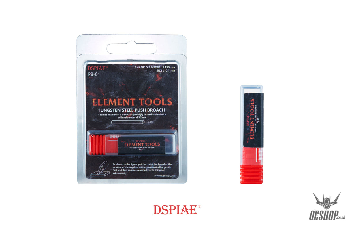 Dspiae Pb 0.1Mm~3.0Mm Tungsten Steel Push Broach (Chisel) Shank Dia: 3.175Mm