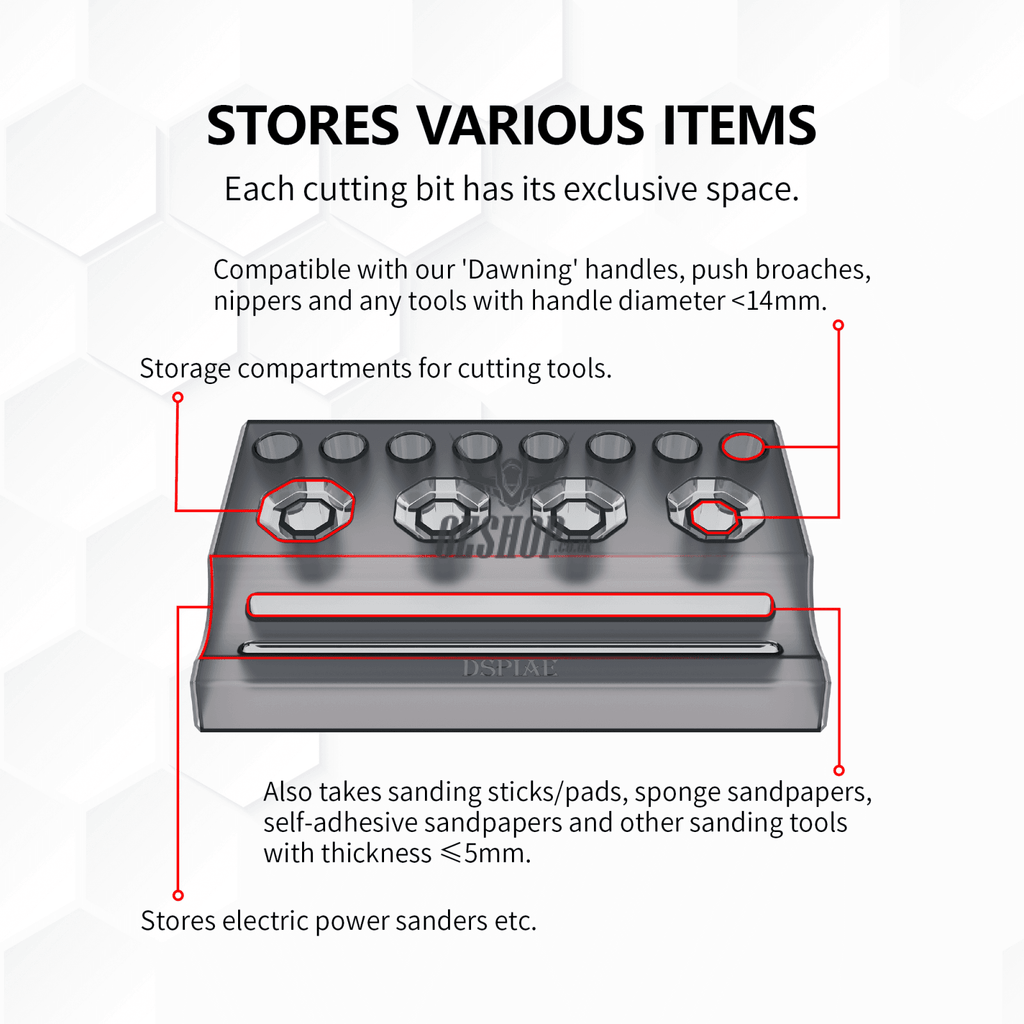 Dspiae Pt-R/Pt-Pr Tool Stand/ Cutting Bits Storage Compartment