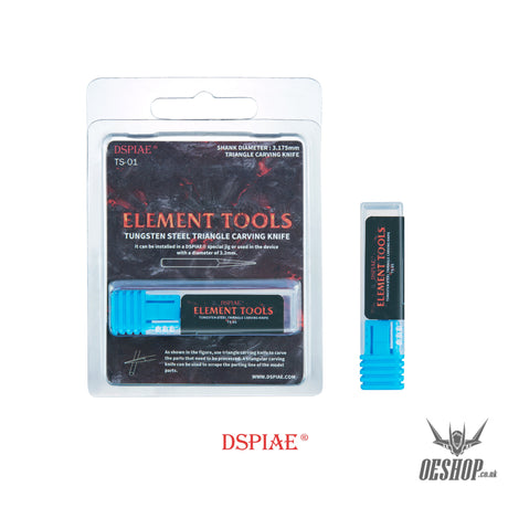 Dspiae Ts-01 Tungsten Steel Triangle Carving Knife Shank Dia: 3.175Mm