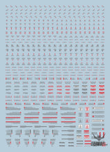 Evo 1/100 General Uv Fluorescent Rb01 Evolution Studio Decals Rb01-10 Red/dark Gray