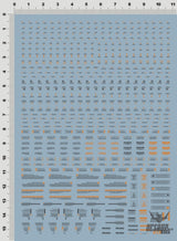 Evo Rb01 Rb02 Nc05 1/100 General Uv Fluorescent Evolution Studio Decals Rb01-2 Orange-Darkgray