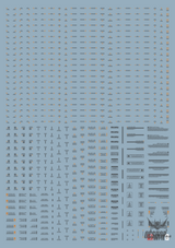 Evo Rb01 Rb02 Nc06 1/144 General Uv Fluorescent Evolution Studio Decals Rb01-1S Orange-Darkgray