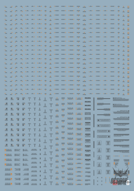 Evo Rb01 Rb02 Nc06 1/144 General Uv Fluorescent Evolution Studio Decals Rb01-1S Orange-Darkgray