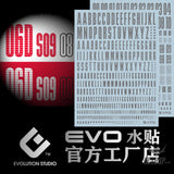 Evo - Cnda Cndn Letters Numbers Evolution Studio Decals