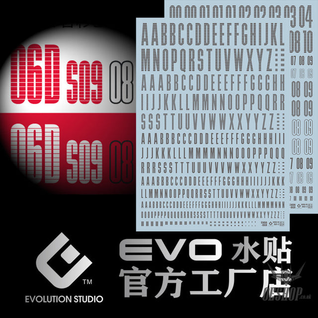 Evo - Cnda Cndn Letters Numbers Evolution Studio Decals