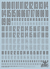 Evo - Cnda Cndn Letters Numbers Evolution Studio Decals Cndn-G (Dark Gray)