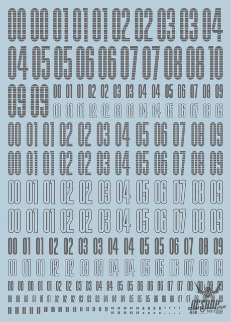 Evo - Cnda Cndn Letters Numbers Evolution Studio Decals Cndn-G (Dark Gray)