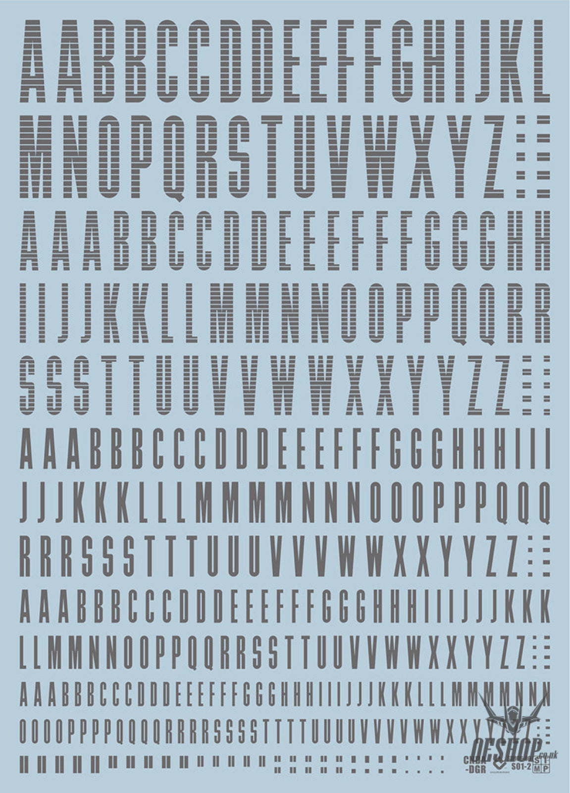 Evo - Cnda Cndn Letters Numbers Evolution Studio Decals Cnda-G (Dark Gray)
