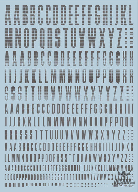 Evo - Cnda Cndn Letters Numbers Evolution Studio Decals Cnda-G (Dark Gray)