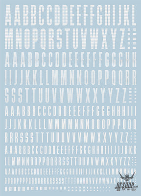 Evo - Cnda Cndn Letters Numbers Evolution Studio Decals Cnda-W (White) (Uv)