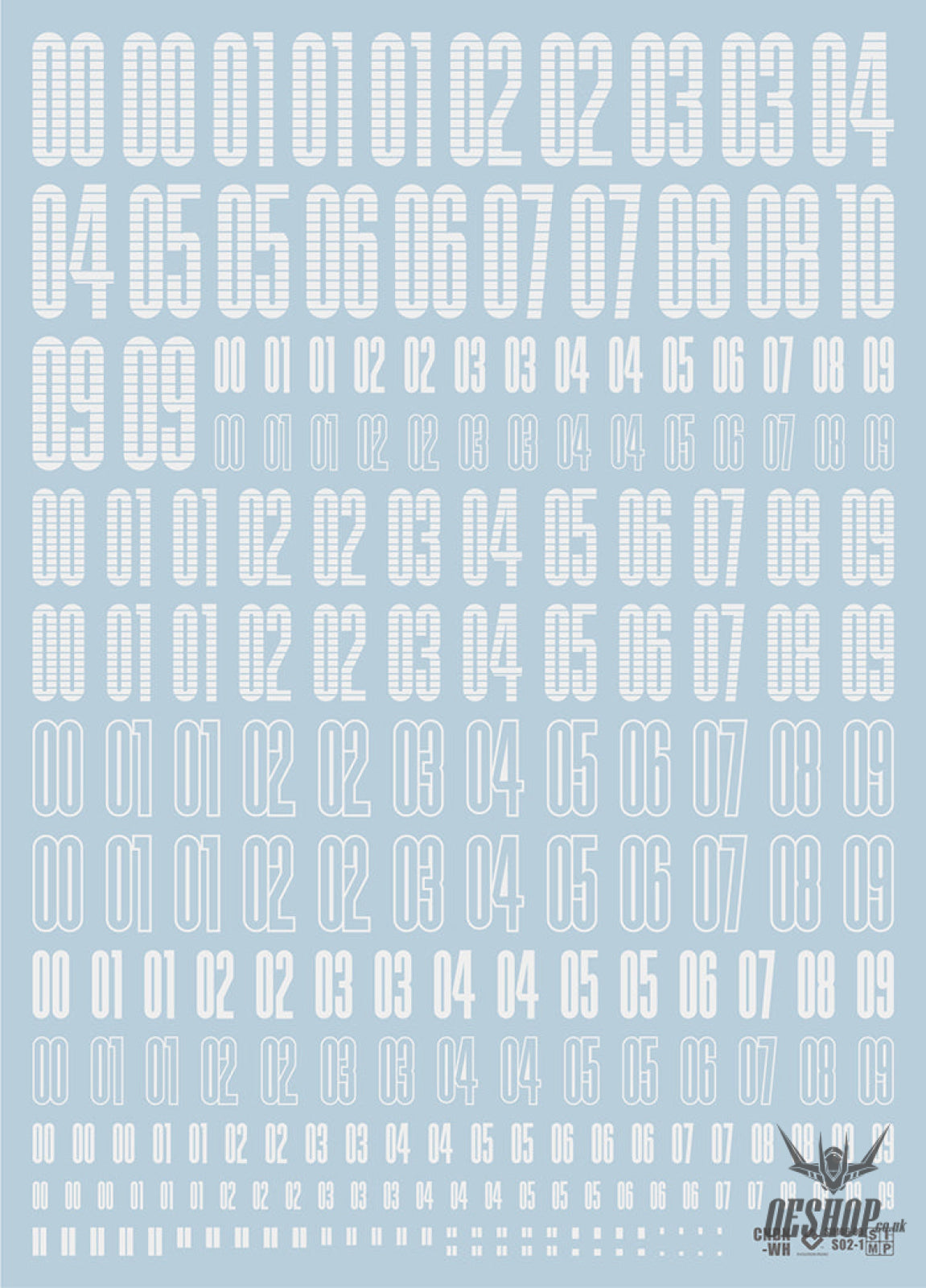 Evo - Cnda Cndn Letters Numbers Evolution Studio Decals Cndn-W (White) (Uv)