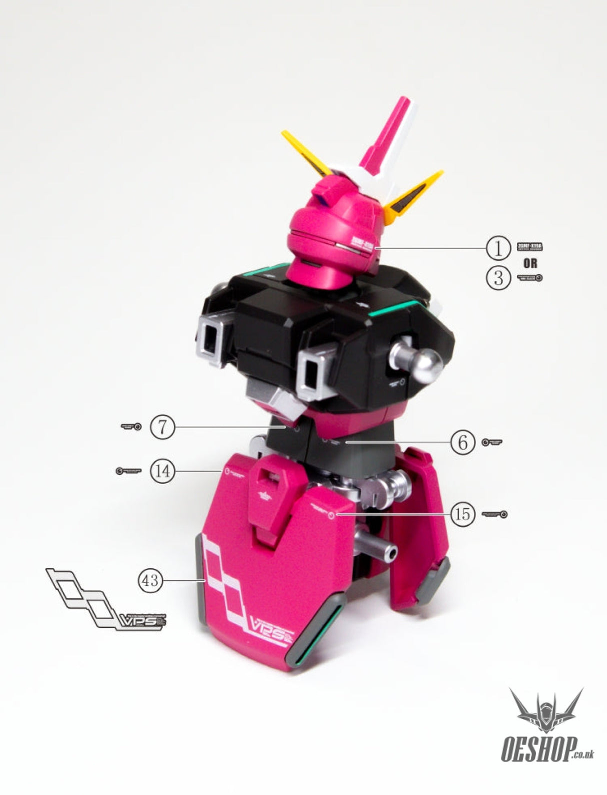 Evo - E-Hg231 (Uv) Hg Infinite Justice Gundam Evolution Studio Decals