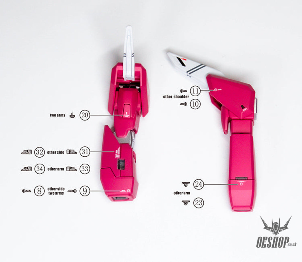 Evo - E-Hg231 (Uv) Hg Infinite Justice Gundam Evolution Studio Decals