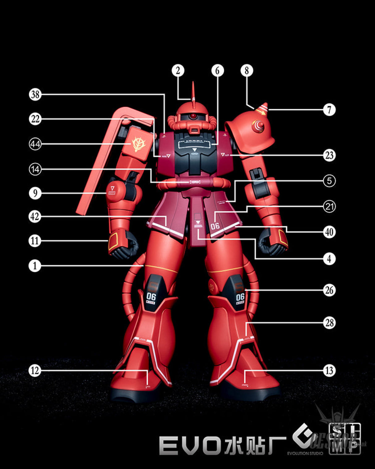 Evo - E-Hg234 (Uv) Hg Infinite Justice Gundam Evolution Studio Decals