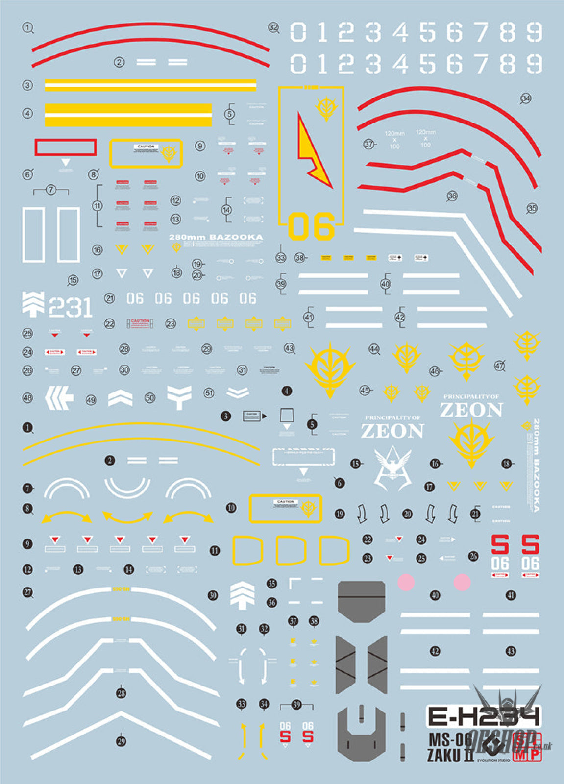 Evo - E-Hg234 (Uv) Hg Infinite Justice Gundam Evolution Studio Decals