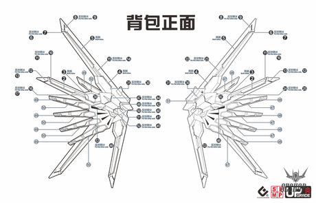 EVO - E-HG250 (UV) HG Mighty Strike Freedom Gundam Evolution Studio Decal Decals