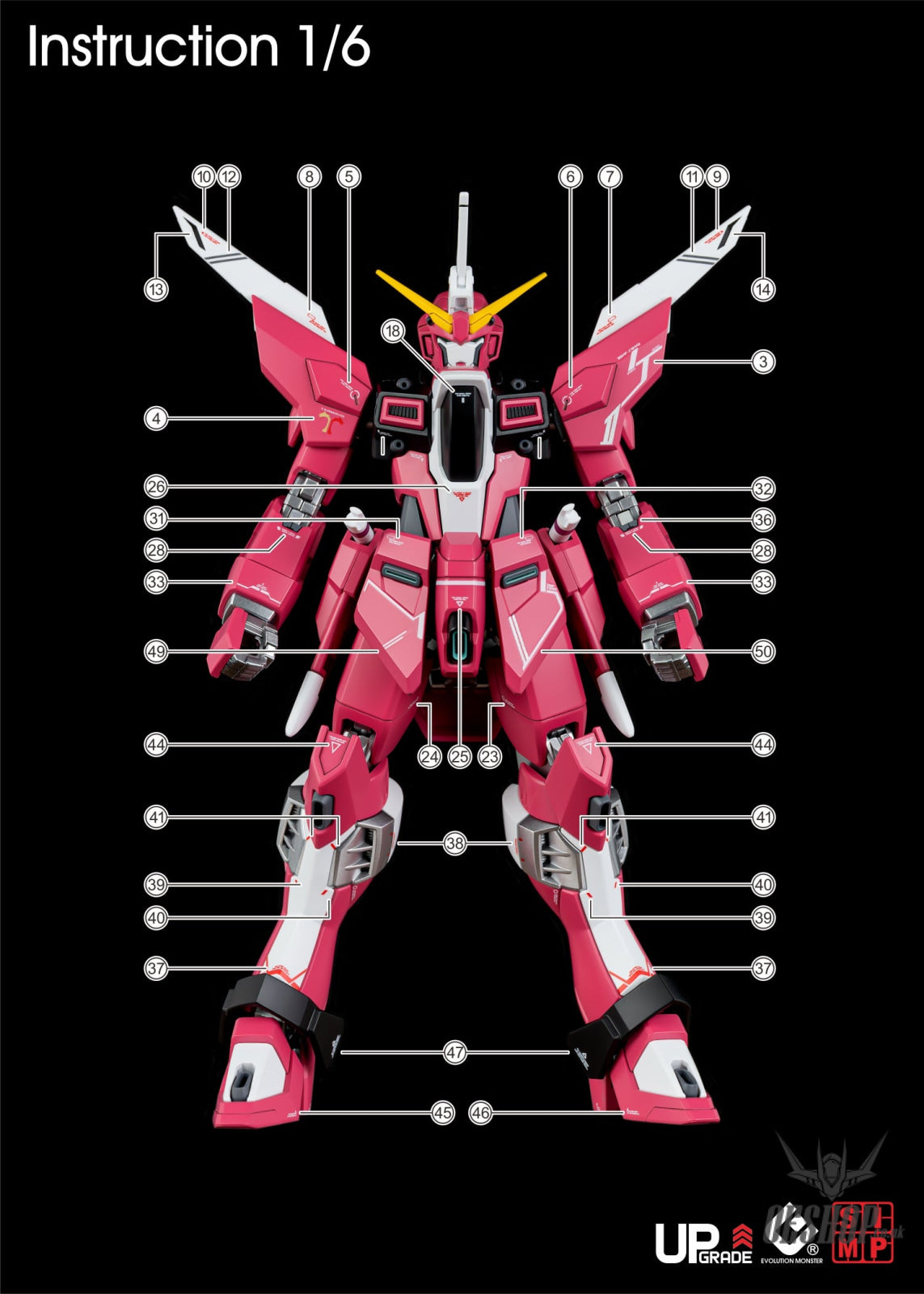 EVO - E-HG251 (UV) HG Infinite Justice Gundam Type Ⅱ Evolution Studio Decal Decals