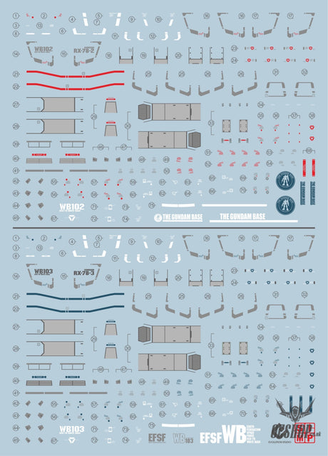 EVO - E-HG78BG (UV) HG Beyond Global RX78-2 Evolution Studio Decals Decals