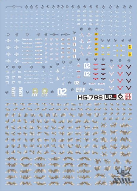 EVO - E-HG79S (UV) HG RGM-79S GM-Spartan Evolution Studio Decals Decals