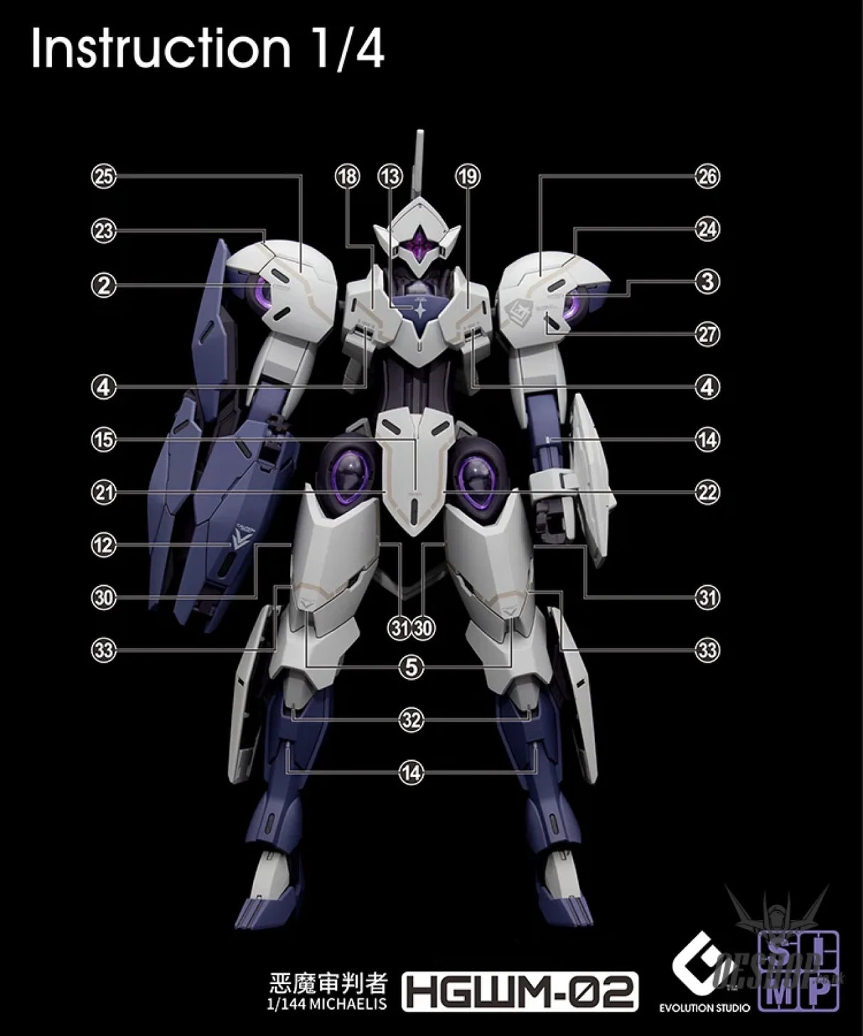 EVO - E-HGWM-02 (UV) HG Beguir-Beu/Pente & Michaelis (The Witch of Mercury) Evolution Studio Decals Decals