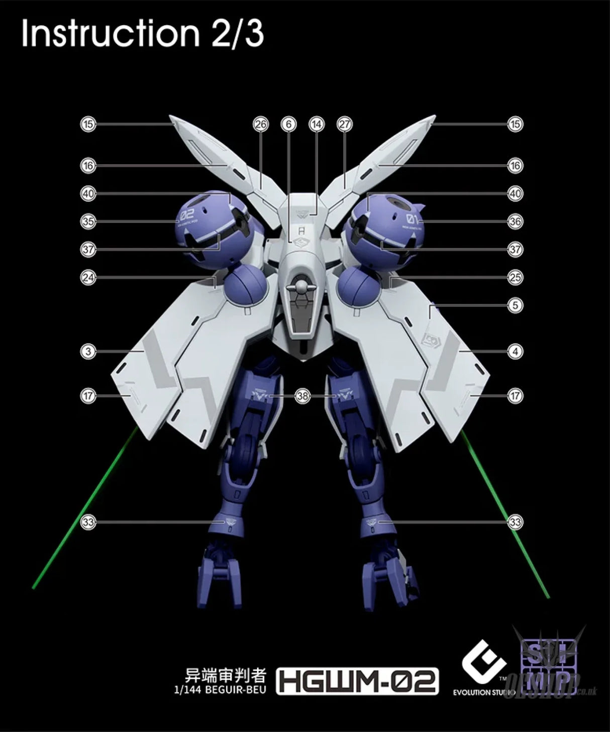EVO - E-HGWM-02 (UV) HG Beguir-Beu/Pente & Michaelis (The Witch of Mercury) Evolution Studio Decals Decals