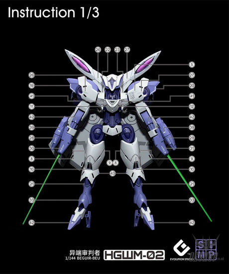 EVO - E-HGWM-02 (UV) HG Beguir-Beu/Pente & Michaelis (The Witch of Mercury) Evolution Studio Decals Decals
