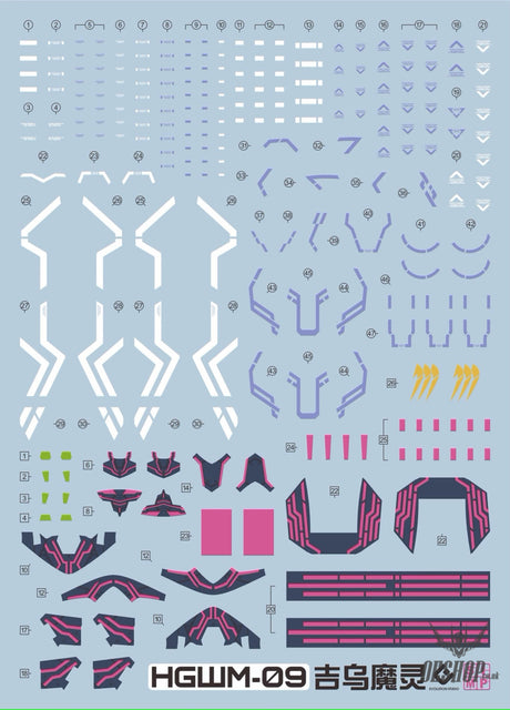 EVO - E-HGWM-09 (UV）HG Gundam Lfrith Jiu (The Witch of Mercury) Evolution Studio Decals Decals