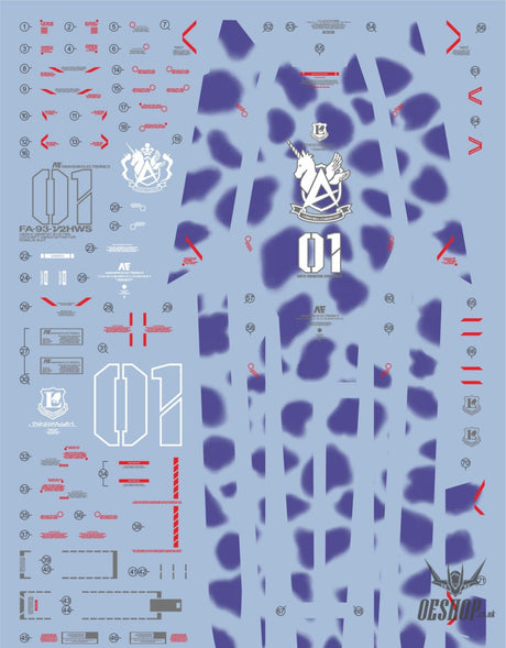 EVO - E-m075 (UV) MG RX93-V2 Hi-ν-Gundam Evolution Studio Decals Decals