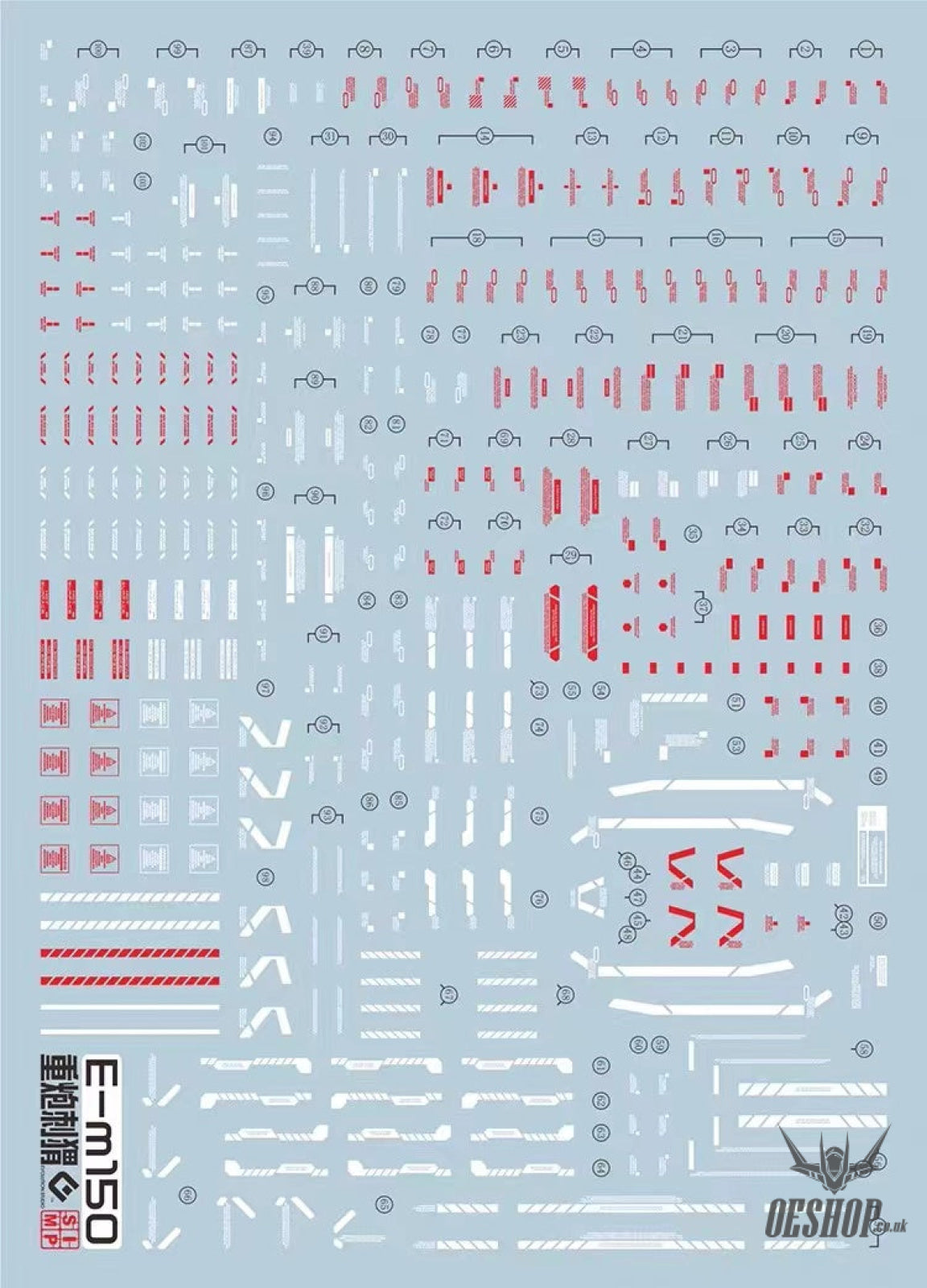 Evo - E-M150 (Uv) Mg-Gundam Heavyarms+Igel Armor Evolution Studio Decals