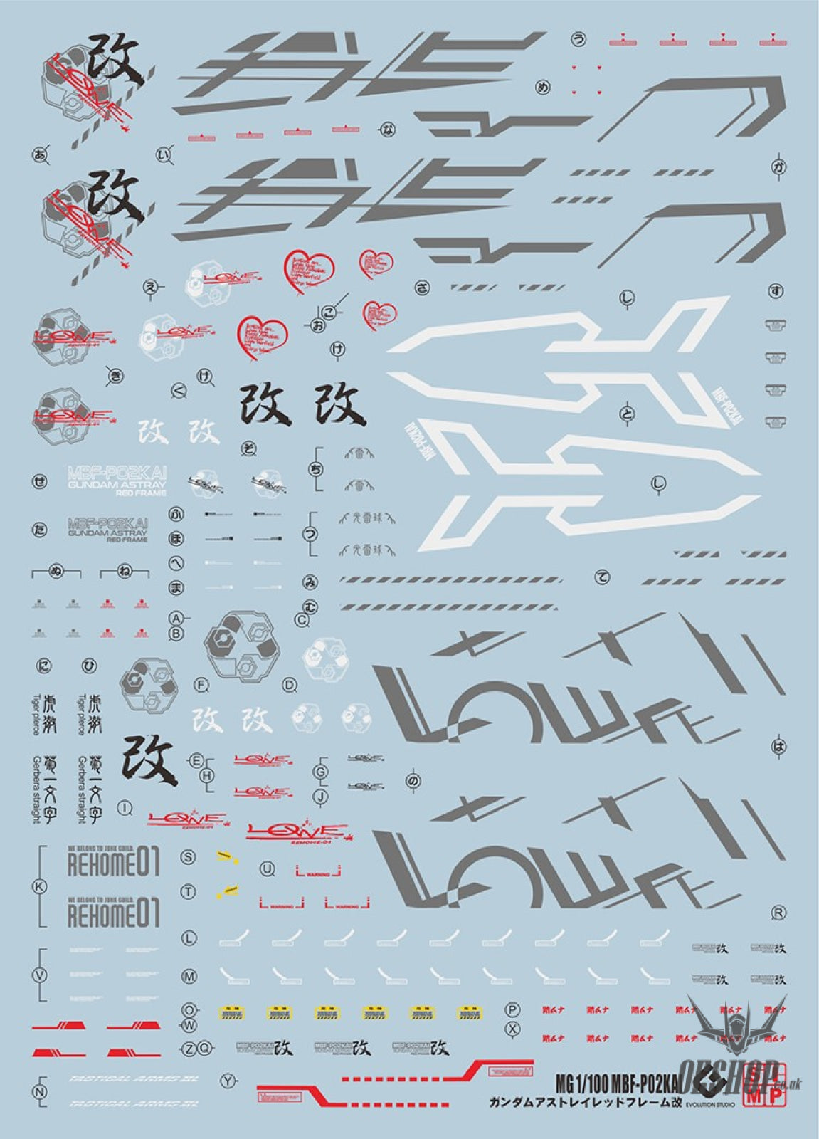 EVO - MG Gundam Astray Red Frame Kai E-MG129 Evolution Studio Decals Evolution Studio 3.59 OEShop