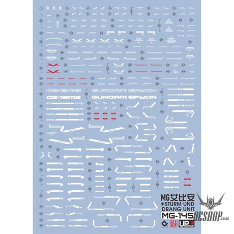 EVO - E-MG145 (UV) MG Gundam Epyon Evolution Studio Decals - Decals