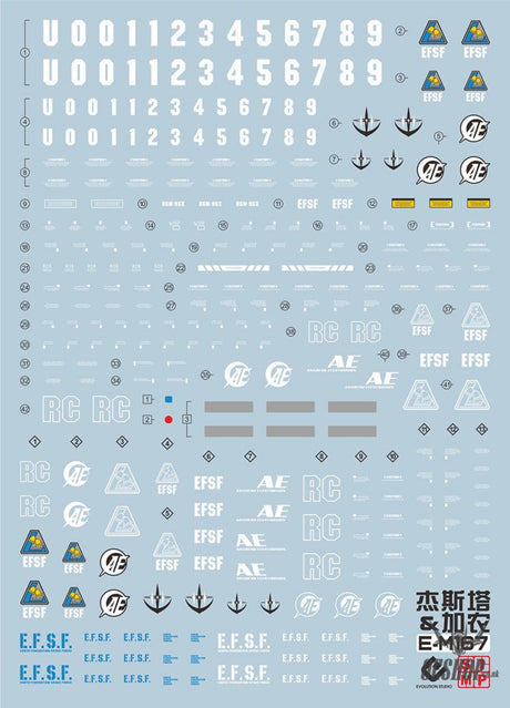 Evo - E-Mg167 (Uv) Mg Rgm-96X Jesta& Cannon Evolution Studio Decals