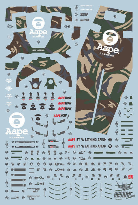 Evo - E-Mg171Ape (Uv) Mg Rx-78-2 Gundam 3.0 (Aape Camouflage) Evolution Studio Decalsa Decals