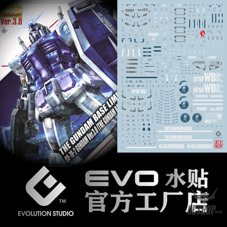 Evo - E-Mg171Gcp (Uv) Mg Rx-78-2 Gundam 3.0 (Base Limit) Evolution Studio Decals