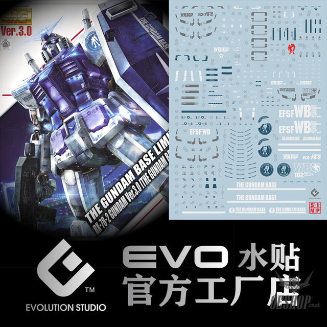 Evo - E-Mg171Gcp (Uv) Mg Rx-78-2 Gundam 3.0 (Base Limit) Evolution Studio Decals