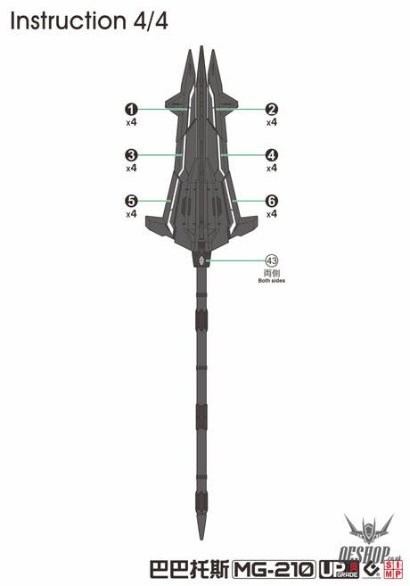 EVO - E-MG210 (UV) MG Barbatos Evolution Studio Decals Decals
