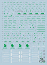Evo - E-Pg15Fb (Gilding Green) Pg Unicorn Final Battle Gundam Evolution Studio Decals