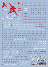 EVO - E-PG21 (UV) PG Unleashed RX-93 Nu Gundam Evolution Studio Decals - Decals