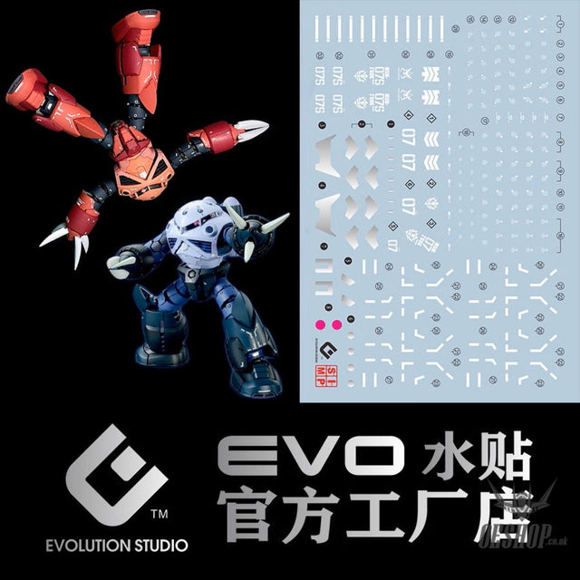 EVO E-RG16 RG Z’Gok(Char’s&Mass Productive) UV Evolution Studio Decals Decals