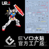 EVO E-RG40 RG GUNDAM RX78-2 Ver2.0 UV Evolution Studio Decals E-RG40 (Original version G3 Color) Decals