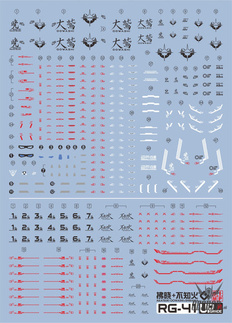 EVO E-RG41 RG Akatsuki Gundam (Oowashi Unit) UV Evolution Studio Decals Decals