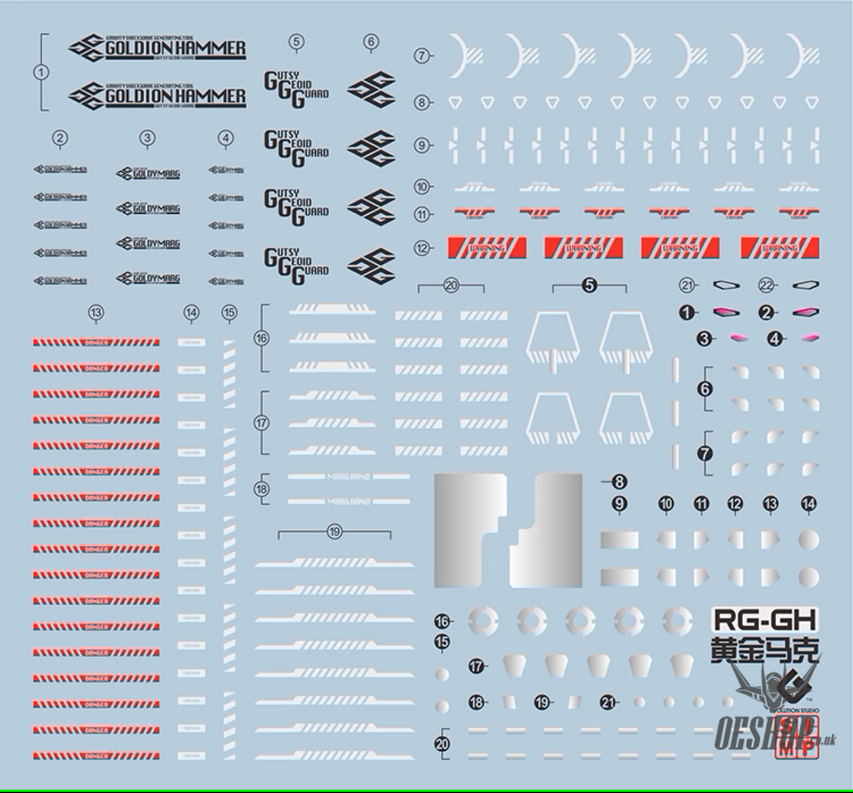 Evo - E-Rggh Rg Goldmarg Evolution Studio Decals