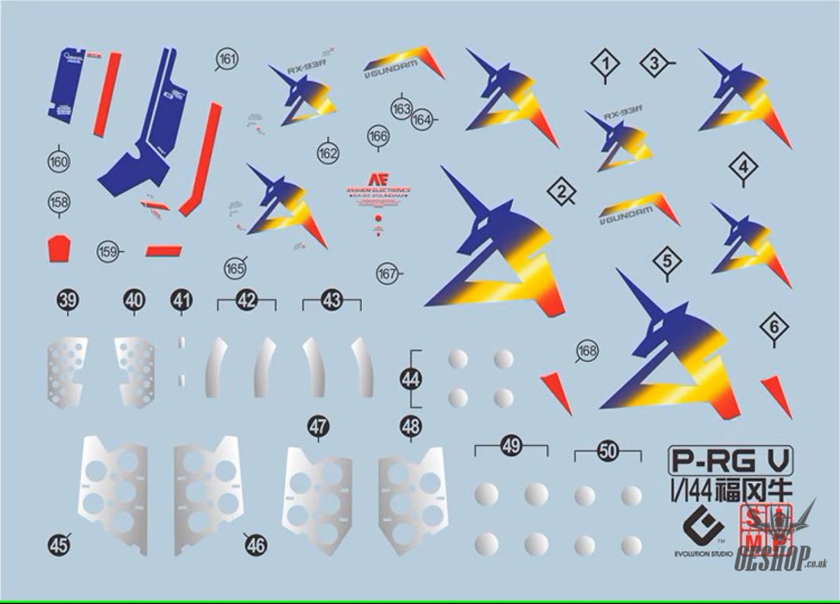 Evo E-Rv Rg Rx93Ff V Gundam(Ver.side-F) Uv Evolution Studio Decals