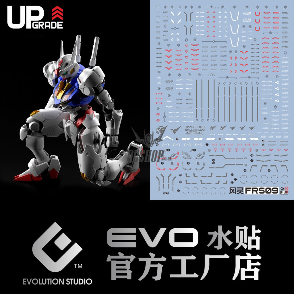 Evo - Fm - Frs09 (Uv) 1/100 Full Mechanics Gundam Aerial Evolution Studio Decals
