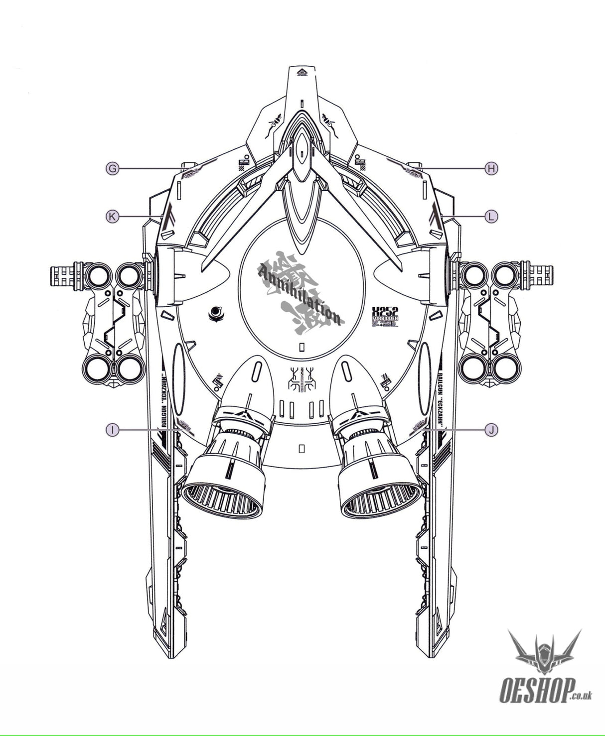 EVO - FM-FRS10 (UV) 1/100 Full Mechanics Forbidden Gundam GAT-X252 Evolution Studio Decals Decals
